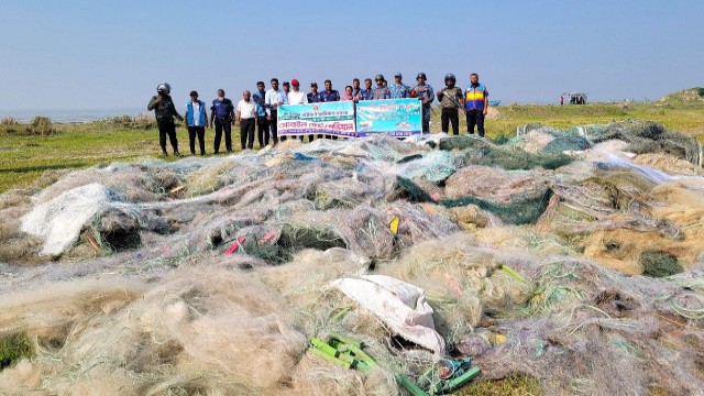 মুন্সীগঞ্জে ১৭ কোটি ৯০ লাখ মিটার অবৈধ কারেন্ট জাল জব্দ