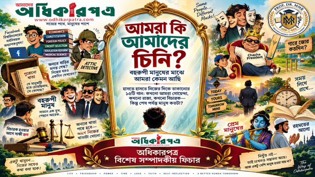 আমরা কি আমাদের চিনি? বহুরূপী মানুষের মাঝে আমরা কেমন আছি