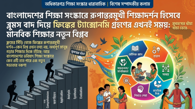 বাংলাদেশের শিক্ষা সংস্কারে রূপান্তরমুখী শিক্ষাদর্শন হিসেবে ব্লুমস বাদ দিয়ে ফিঙ্কের ট্যাক্সোনমি গ্রহণের এখনই সময়: মুখস্থের খাঁচা ভেঙে মানবিক শিক্ষার নতুন বিপ্লব