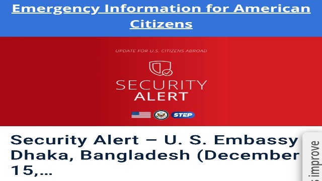 বাংলাদেশে ভ্রমণ সতর্কতা জারি মার্কিন দূতাবাসের: জাতীয় নির্বাচনকে ঘিরে সর্বোচ্চ সতর্কতার আহ্বান