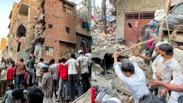 দিল্লিতে পাঁচতলা ভবন ধস, ধ্বংসস্তূপে বহু মানুষ আটকা পড়ার শঙ্কা
