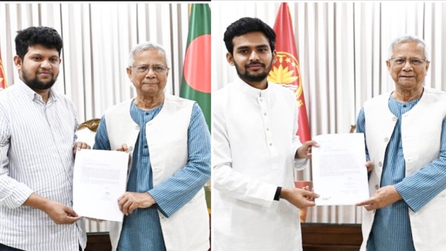 জুলাই অভ্যুত্থানের দুই ছাত্র প্রতিনিধি উপদেষ্টা মাহফুজ আলম ও আসিফ মাহমুদের পদত্যাগ