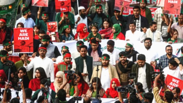 শাহবাগে আগ্রাসনবিরোধী পদযাত্রা শেষে এনসিপির আহ্বায়কের কড়া বক্তব্য