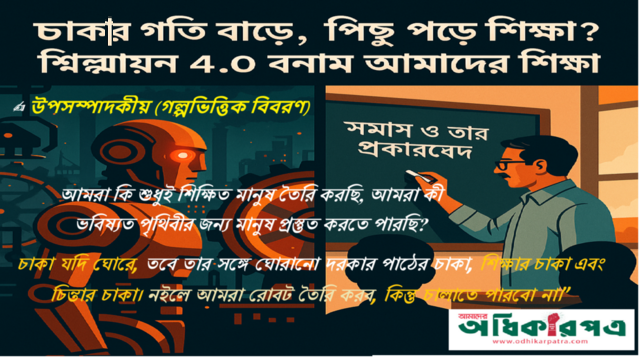 চাকার গতি বাড়ে, পিছু পড়ে শিক্ষা? শিল্পায়ন ৪.০ বনাম আমাদের শিক্ষা ।̸ When Machines Leap Forward, Does Education Lag Behind?