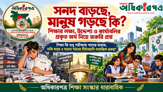 শিক্ষার লক্ষ্য উদ্দেশ্য ও কার্যাবলি│সনদ বাড়ছে, মানুষ গড়ছে কি? শিক্ষার লক্ষ্য, উদ্দেশ্য ও কার্যাবলি-এর প্রকৃত অর্থ নিয়ে জরুরি প্রশ্ন