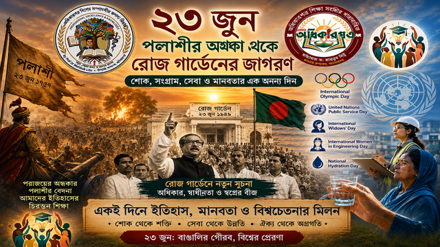 ২৩ জুন: পলাশীর অশ্রু থেকে রোজ গার্ডেনের জাগরণ—যে দিনে বদলে যায় বাঙালির ইতিহাস