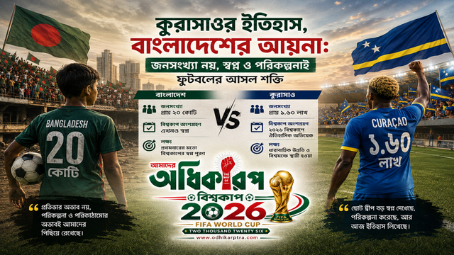 কুরাসাওর ইতিহাস, বাংলাদেশের আয়না: জনসংখ্যা নয়, স্বপ্ন ও পরিকল্পনাই ফুটবলের আসল শক্তি