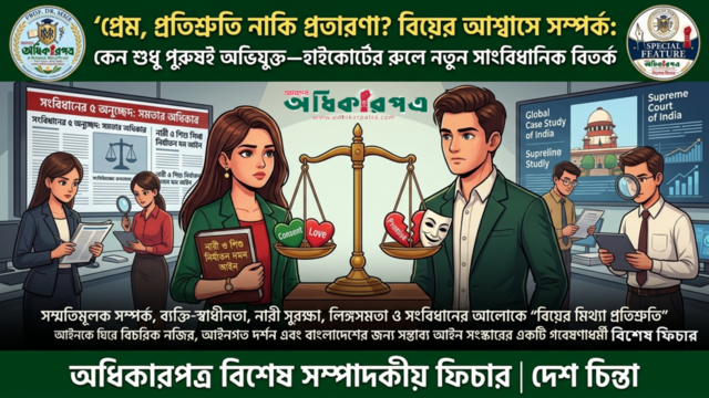 প্রেম, প্রতিশ্রুতি নাকি প্রতারণা? বিয়ের আশ্বাসে সম্পর্ক: কেন শুধু পুরুষই অভিযুক্ত—আদতালতের রুলে নতুন আলোচনা
