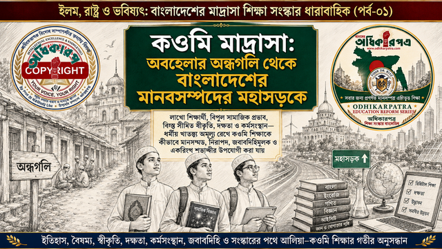 কওমি মাদ্রাসা: অবহেলার অন্ধগলি থেকে বাংলাদেশের মানবসম্পদের মহাসড়কে │ইলম, রাষ্ট্র ও ভবিষ্যৎ: বাংলাদেশের মাদ্রাসা শিক্ষা সংস্কার ধারাবাহিক -পর্ব-০১