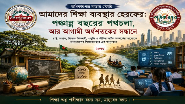শিক্ষার নদী, সভ্যতার আয়না—আমাদের শিক্ষা ব্যবস্থার হেরফের: ৫৫ বছরে আমরা কোথায়, আর আগামী ৫০ বছরে যাব কোথায়?