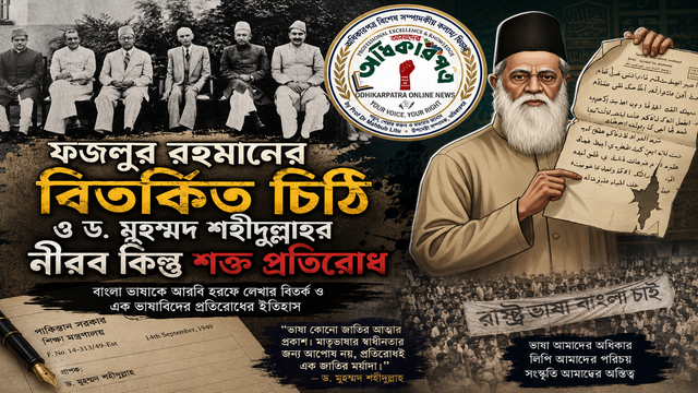 বাংলার সন্তান হয়েও বাংলার বিরুদ্ধে অবস্থান —স্বাধীন পাকিস্তানের প্রথম শিক্ষামন্ত্রী ফজলুর রহমানকে ঘিরে বিতর্কের ইতিহাস: বাংলাকে ‘ইসলামীকরণ’-এর প্রচেষ্টায় বিতর্কিত ভাষানীতি ও আরবি হরফে বাংলা লেখার বিতর্ক