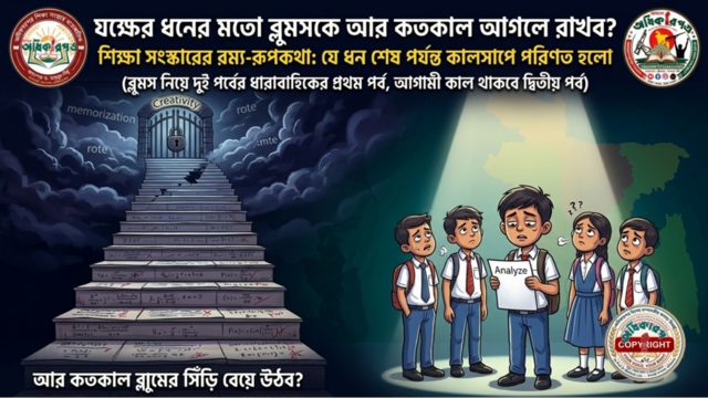 আর কতকাল ব্লুমের সিঁড়ি বেয়ে উঠব?  যক্ষের ধনের মতো ব্লুমসকে আর কতকাল আগলে রাখব? শিক্ষা সংস্কারের রম্য-রূপকথা: যে ধন শেষ পর্যন্ত কালসাপে পরিণত হলো │ব্লুমস নিয়ে দুই পর্বের ধারাবাহিকের প্রথম পর্ব, আগামী কাল থাকবে দ্বিতীয় পর্ব