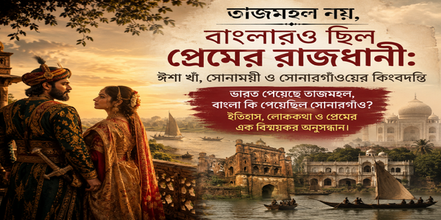 তাজমহল নয়, বাংলারও ছিল প্রেমের রাজধানী: ভাটির বীর ঈশা খাঁ, বিক্রমপুরের রাজকন্যা সোনাময়ী ও প্রেমের সৌধ সোনারগাঁও-এর কিংবদন্তি