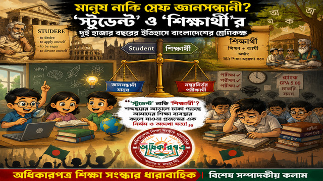 মানুষ নাকি স্রেফ জ্ঞানসন্ধানী? ‘স্টুডেন্ট’ ও ‘শিক্ষার্থী’র দুই হাজার বছরের ইতিহাসে বাংলাদেশের শ্রেণিকক্ষ