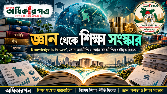 জ্ঞান থেকে শিক্ষা সংস্কার-‘Knowledge is Power’, জ্ঞান অর্থনীতি ও জ্ঞান রাজনীতির বৌদ্ধিক বিবর্তন