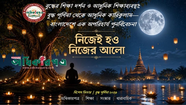বুদ্ধের শিক্ষাদর্শন ও আধুনিক শিক্ষাব্যবস্থা: বুদ্ধপূর্ণিমা থেকে আধুনিক শিক্ষাক্রম—বাংলাদেশের প্রেক্ষাপটে এক অপরিহার্য পুনর্বিবেচনা