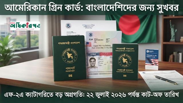 আমেরিকান গ্রিন কার্ডে বড় অগ্রগতি, বাংলাদেশিদের জন্য সুখবর