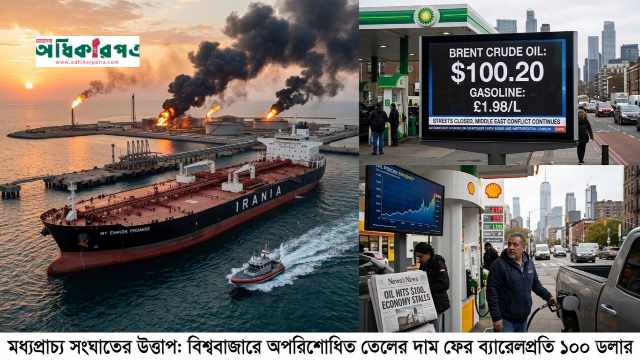 মধ্যপ্রাচ্যে সংঘাত বাড়তেই ১০০ ডলার ছাড়াল ব্রেন্ট তেলের দাম