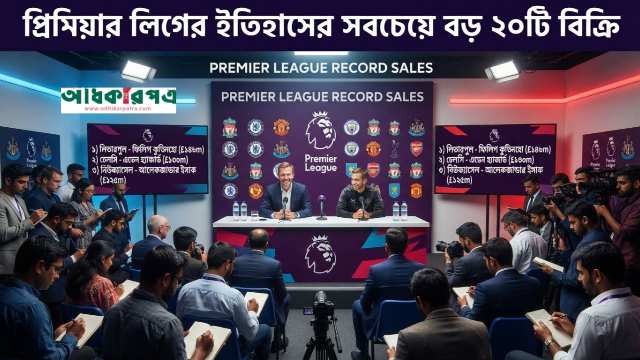 প্রিমিয়ার লিগের ২০ ক্লাবের ইতিহাসে সবচেয়ে দামি খেলোয়াড় বিক্রি: শীর্ষে লিভারপুল, চেলসি দ্বিতীয়